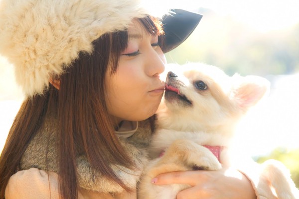 犬とキス