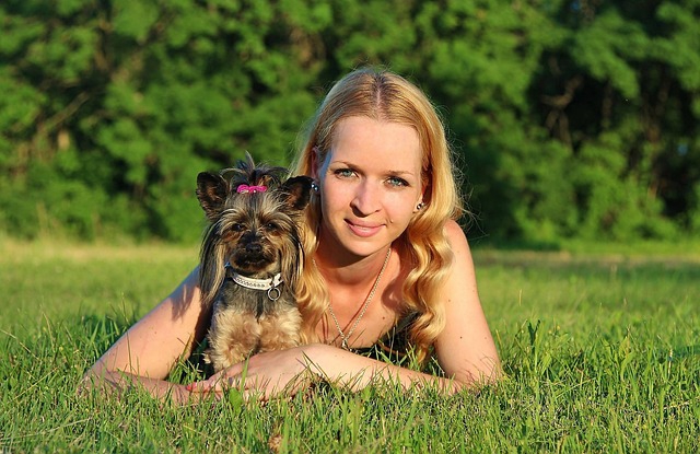 犬と女性