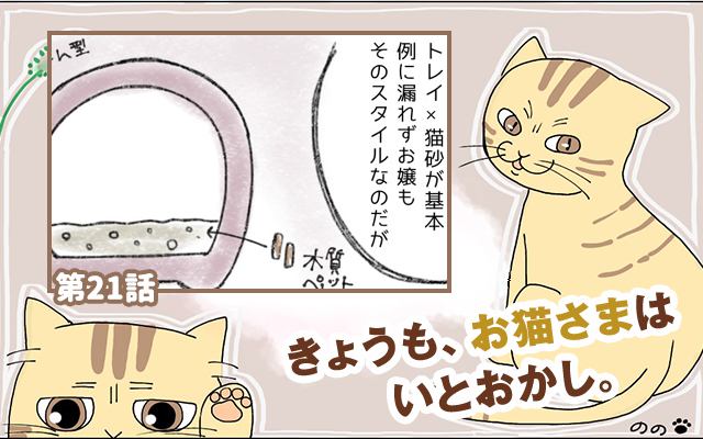 きょうも、お猫さまはいとをかし。【第21話】「猫砂の必要性」