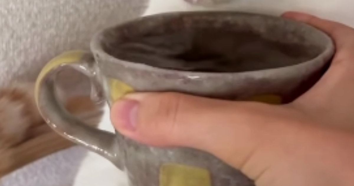 猫に『お水どうぞ』とマグカップを差し出したら…まさかの『可愛すぎる反応』が14万再生「何を思ってるんだろうｗ」「無表情なのがいい」