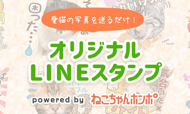 愛猫の写真で自分だけのLINEスタンプが作れちゃう♪『ねこちゃんホンポ-オリジナルLINEスタンプ』始めました！！