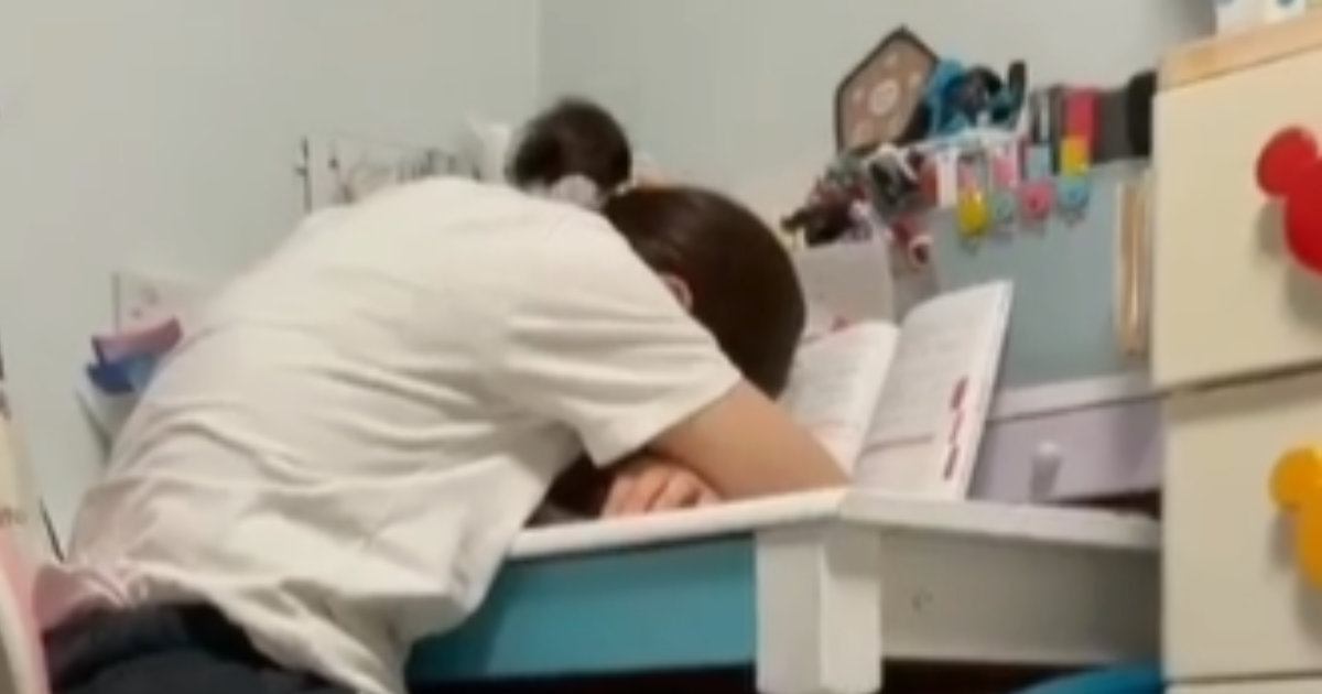 連休明けで疲れ切った様子の人間→隣を見ると、『ネコ』が…まさかの光景が242万再生「飼い主に似るってやつか」「反省してるのかなｗ」