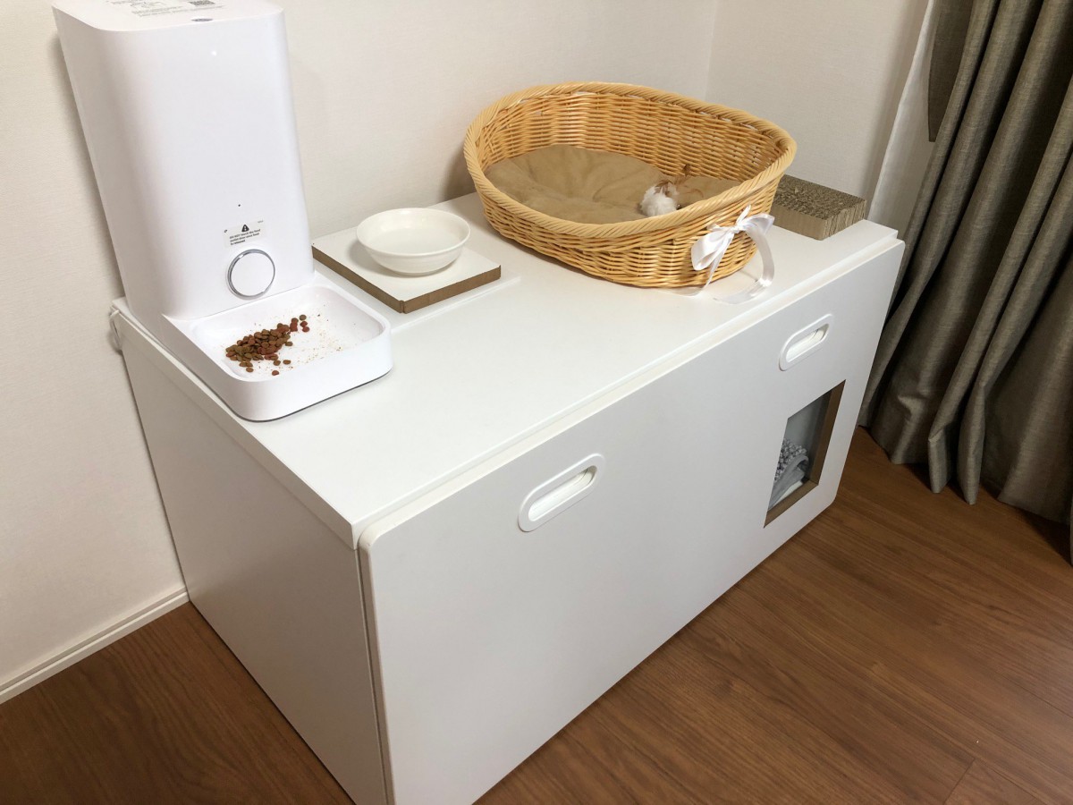 部屋になじむ♡猫トイレカバーをDIY！