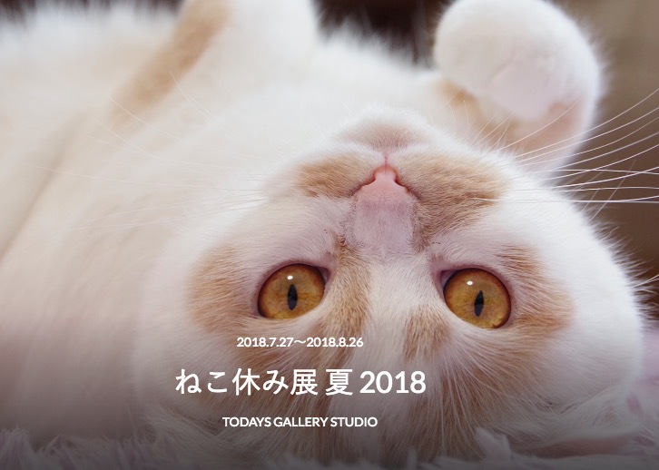 ねこ休み展『2018夏』が開催！出展の内容は？