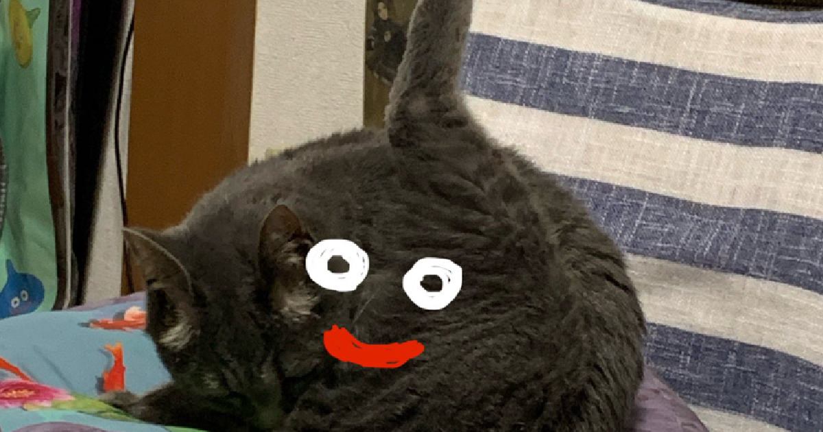 おしりを毛づくろいしていただけなのに→奇跡の擬態が生まれて…3万いいね突破の『猫の姿』に「めっちゃ探しちゃったｗ」「上手く化けてて草」