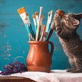 世界最高の猫の絵画？42匹もの愛猫たちをイキイキと描いた大作「妻の…