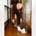 床に座り込んだ『猫』→気づいた『おじいちゃん』が声をかけて…思わず…