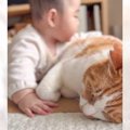 猫が赤ちゃんを『半年間』見守った結果…心温まる絆の物語に"素敵…