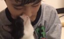 小さな男の子に抱っこされる子猫→4年後…とんでもなく尊い『ビフォーア…