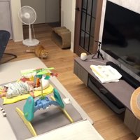 赤ちゃんの側に
