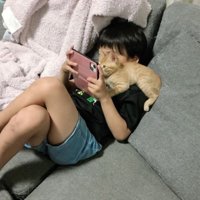 猫と男の子