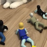 4体のゾンビのおもちゃ