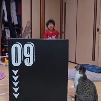 ジャンプトレーニングをする男の子