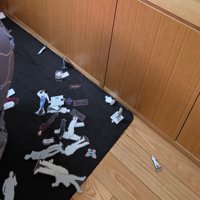 床に落ちたアクスタ