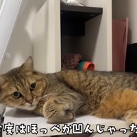 今度はほっぺが