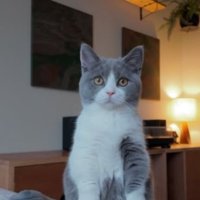 室内にいる猫