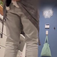 エプロンの中に入る猫