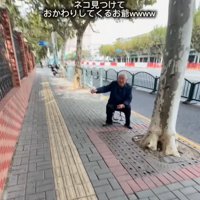指差すお爺さん