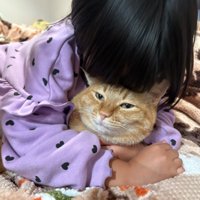 頭の匂いを嗅ぐ女の子