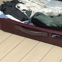スーツケースの中に入れられた服