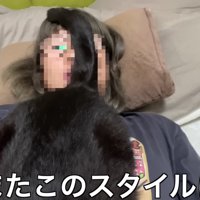 再度尻つけスタイルに戻るくろまめちゃん