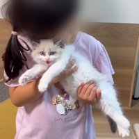 顔をスリスリ
