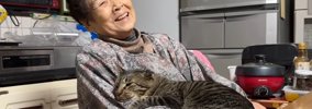 相思相愛な『おばあちゃんと元野良猫』の日常…とんでもなく尊いやり取…