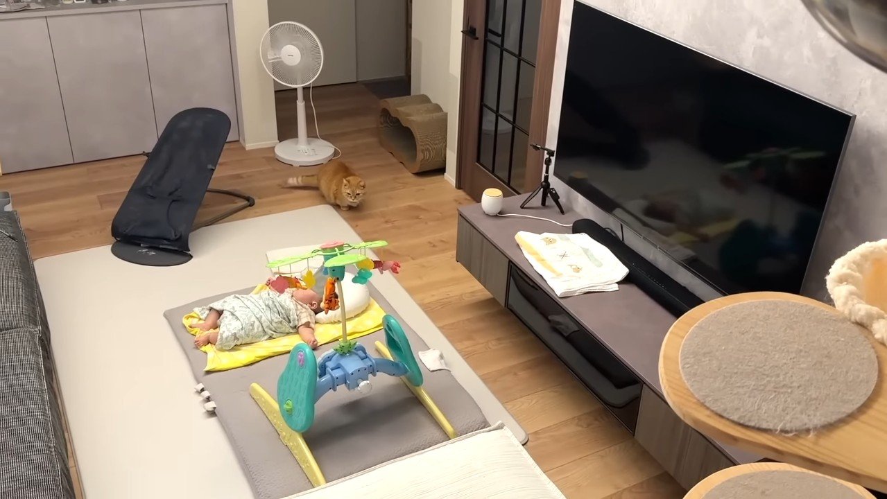 赤ちゃんの側に