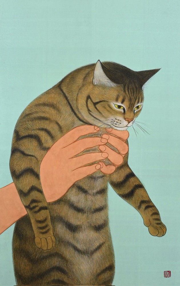 猫の日本画