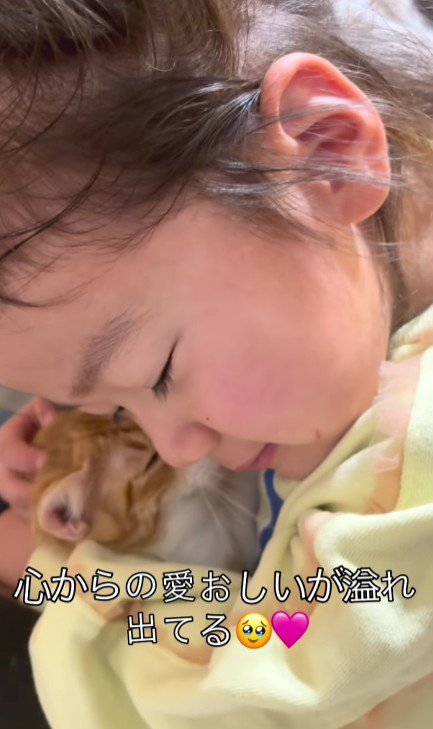 子猫を抱く女の子