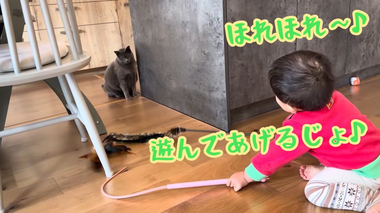 テロップ「ほれほれ～」