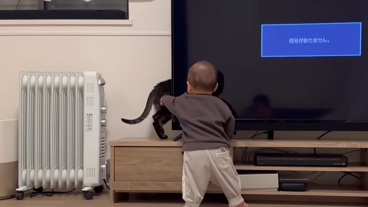 手を伸ばす赤ちゃん