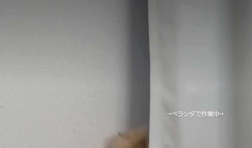 カーテンと壁
