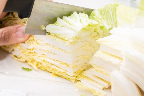 白菜のカット