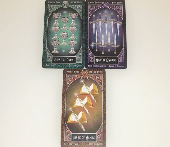 EIGHTofCUPS/NINEofSWORDS/THREEof WANDS