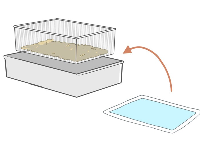 100均の水切りかごを使う