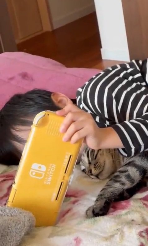 ゲームする男の子