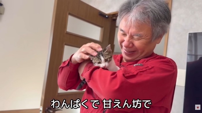 テロップ「わんぱくで~」