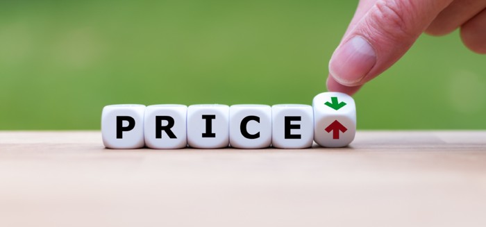 PRICEの文字