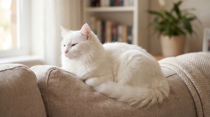 リラックスする猫