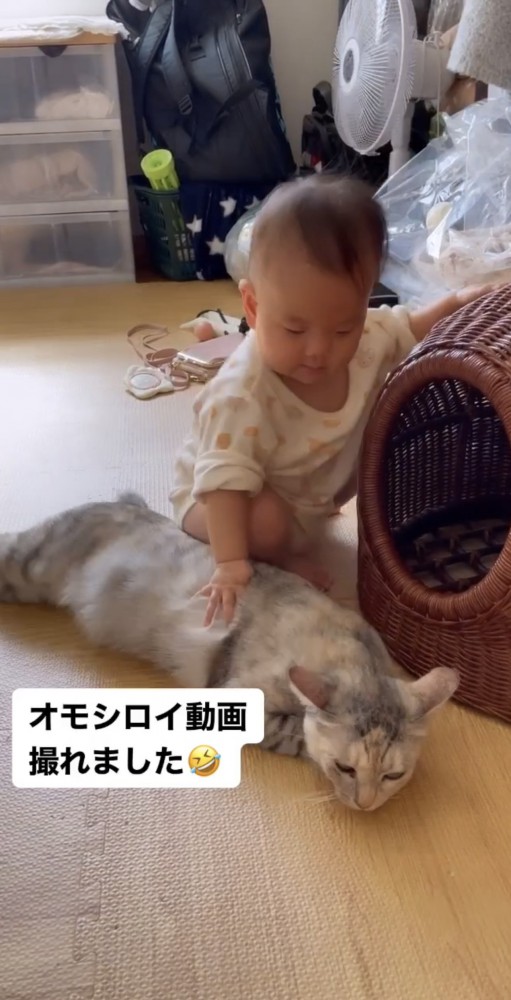 起こす赤ちゃん