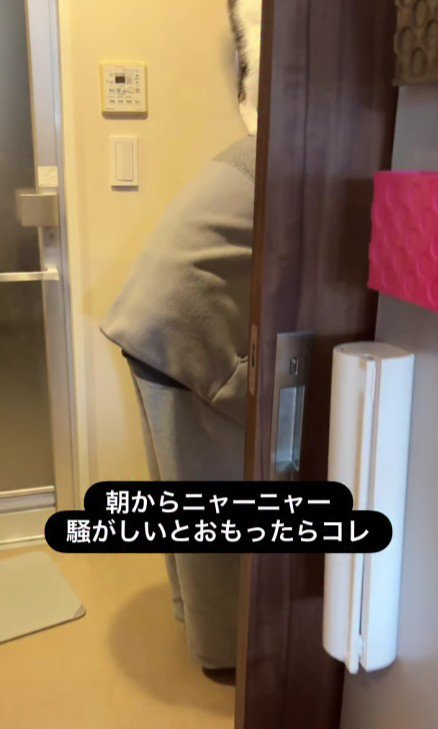 洗面所にいる男の子