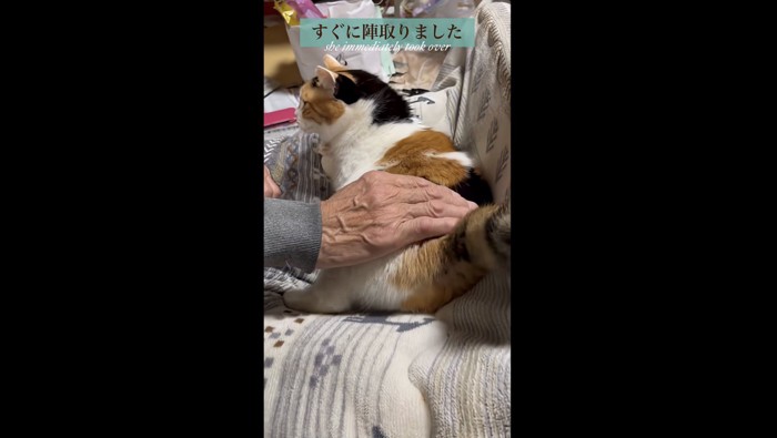 おふとんの上でリラックス