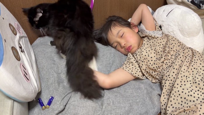 体勢を整える梅ちゃん