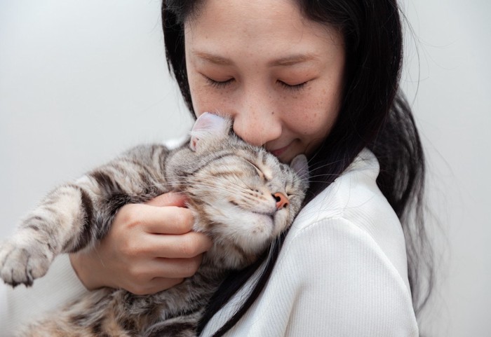 猫に甘えられる女性