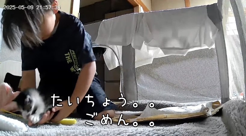 床に下ろす