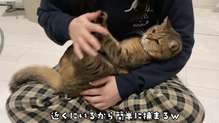 足を触られるみにらくん