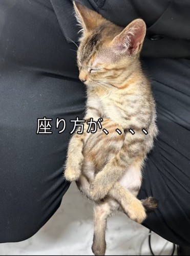 座り方が…