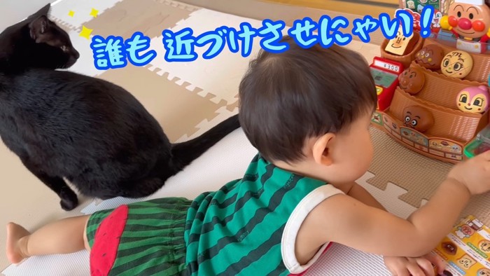 誰も近づけさせにゃい