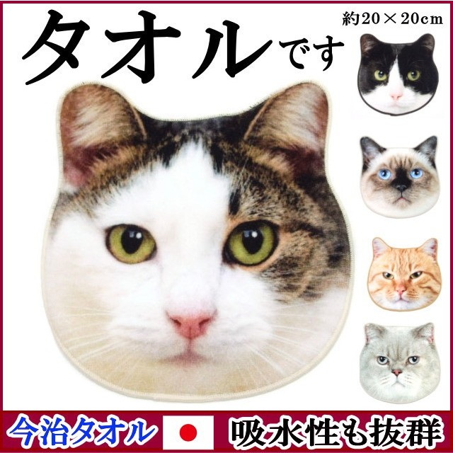 猫タオル